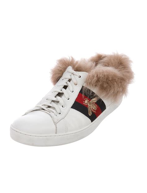 gucci sneakers fashion|gucci fur sneakers women's.